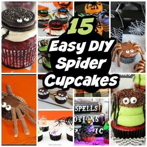 Check out this Halloween cupcake roundup dedicated to our eight-legged friends, the spider! These are the perfect treat to make for a Halloween party. #cupcakes #spiders #spidercupcakes #halloween #halloweencupcakes #cupcakeideas #diyspidercupcakes #easy #easycupcakes #cupcakesrecipes #craftgossip Halloween Spider Cupcakes, Diy Halloween Cupcakes, Spider Ideas, Spider Cupcakes Halloween, Fun Halloween Party Food, Chocolate Spiders, Spider Cake, Spider Cupcakes, Easter Party Food