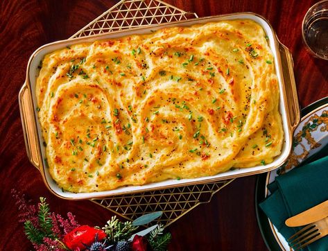 Creamy Whipped Potato Casserole Mashed Potato Casserole Delish, Creamy Whipped Potato Casserole, Creamy Potato Casserole, Whipped Potato Casserole, Epiphany Traditions, Potato Casserole Recipes, Christmas Casserole, Southern Living Recipes, Mashed Potato Casserole