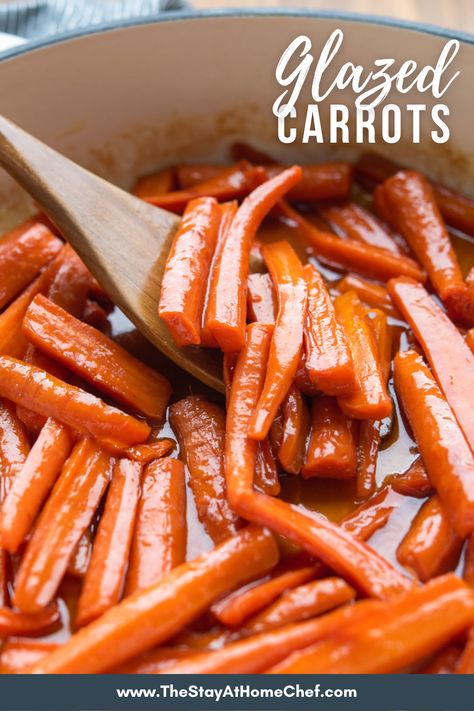 Mouthwatering Glazed Carrots Honey Glazed Carrots Recipe, The Stay At Home Chef, Glazed Carrots Recipe, Honey Glazed Carrots, Stay At Home Chef, Cooked Carrots, Glazed Carrots, Carrot Recipes, Veggie Side Dishes