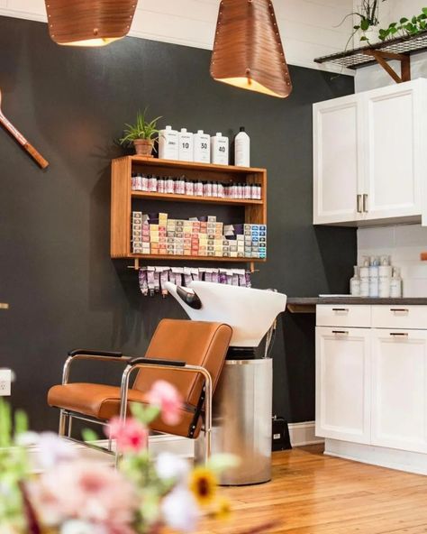 Salon Shampoo System Buying Guide | Minerva Beauty Salon Shampoo Area, Salon Color Bar, Hair Salon Stations, Salon Makeover, Mediterranean Farmhouse, Provincial Decor, French Provincial Decor, Hair Salon Interior Design, Small Salon