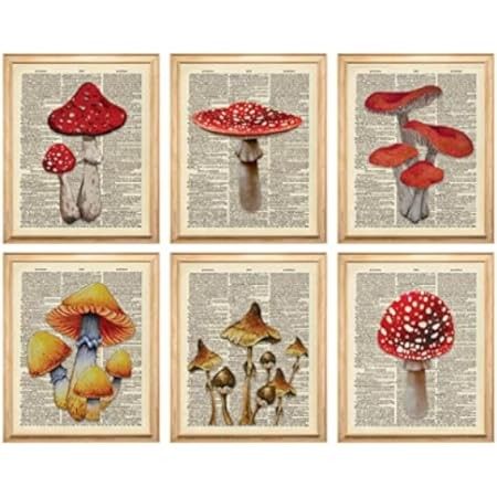 Mushroom Room Decor, Cottagecore Wall Decor, Mushroom Wall Art, Retro Mushroom, Cottagecore Room, Mushroom Poster, Earthy Decor, Cottagecore Room Decor, Mushroom Pictures