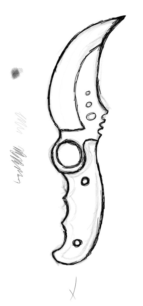 Small Drawing Tattoo Ideas, Tattoo Ideas For Men Easy To Draw, Skeleton Art Easy To Draw, Knife Ideas Design Drawing, Simple Graffiti Drawing, Drawings Of Knives, Easy Cool Drawings Simple, Knife Art Drawing, Ghost Cod Drawing Easy