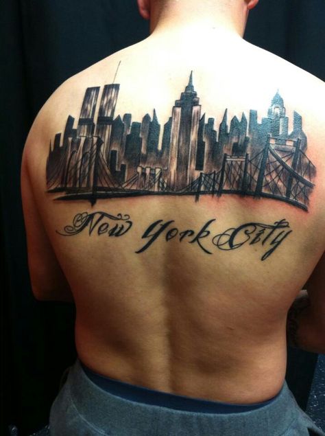 NY Tattoo Queens Ny Tattoo, Ny Tattoo, Heartbeat Tattoo, New York Tattoo, Def Jam, Stomach Tattoos, Queens Ny, Back Tattoo, Tattoos And Piercings