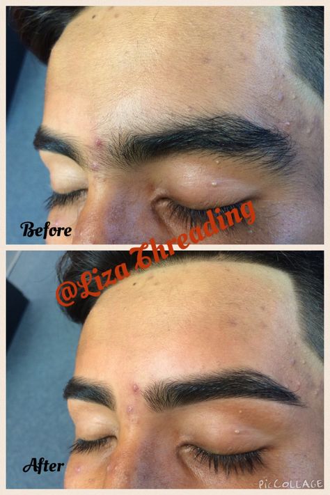 Before/After Eyebrow Threading at Liza Threading Mens Eyebrows Shaping Before And After, Men’s Eyebrows Before And After, Men Eyebrow Threading, Mens Eyebrows Shaping, Male Eyebrows, Men Eyebrows, Men Eyebrows Grooming, Kylie Jenner Eyebrows, Threading