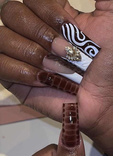 Medium Long Nails Ideas, Long Nails Ideas, Medium Long Nails, Nails Tapered Square, Nails Freestyle, Freestyle Nails, Finger Art, Medium Nails, Tech Career