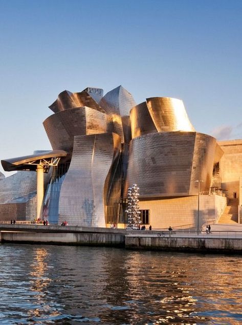 Frank Gehry Architecture, Gehry Architecture, Guggenheim Museum Bilbao, Deconstructivism, Bilbao Spain, Genius Loci, Interior Design Sketches, Famous Buildings, Frank Gehry