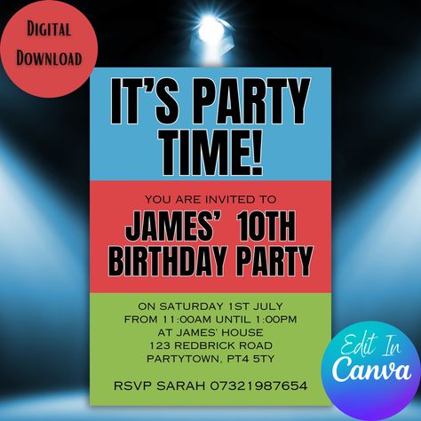 Prime Theme Birthday Party, Prime Birthday Party Theme, Prime Birthday Party, Hydration Drink, 9 Birthday, Bday Invitations, Hydrating Drinks, 13th Birthday Parties, 10th Birthday Parties