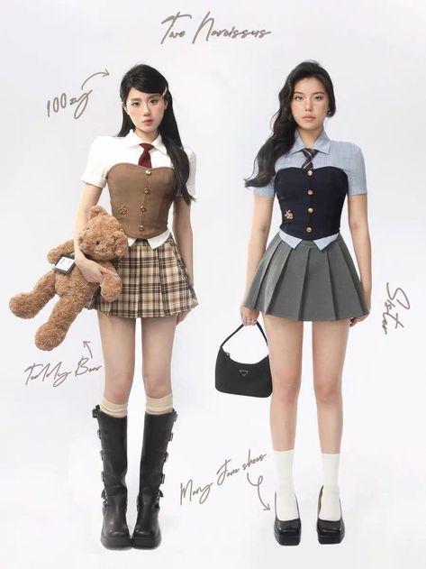 Preppy Kpop Outfits, Aesthetic Cheerleader Outfits, Kpop Survival Show Uniform Ideas, Royale High Uniform Outfit, Kpop Uniform Outfit, Preppy Uniform Outfits, Korean Cheerleader Outfit, Fall Royale High Outfits, Kpop School Outfits