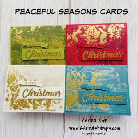 Create 20 stunning cards with the Peaceful Season Bundle, sneak peek! - Karina Chin, Stampin' Up! Demonstrator Stampin Up 2024 2025, Su Peaceful Season Cards, Su Season Of Elegance, Su Season Of Elegance Dsp, Seasons Of Elegance Dsp, Su Peaceful Season, Stampin Up Season Of Elegance Dsp Cards, Stampin Up Peaceful Season Bundle, Stampin Up Season Of Elegance Cards