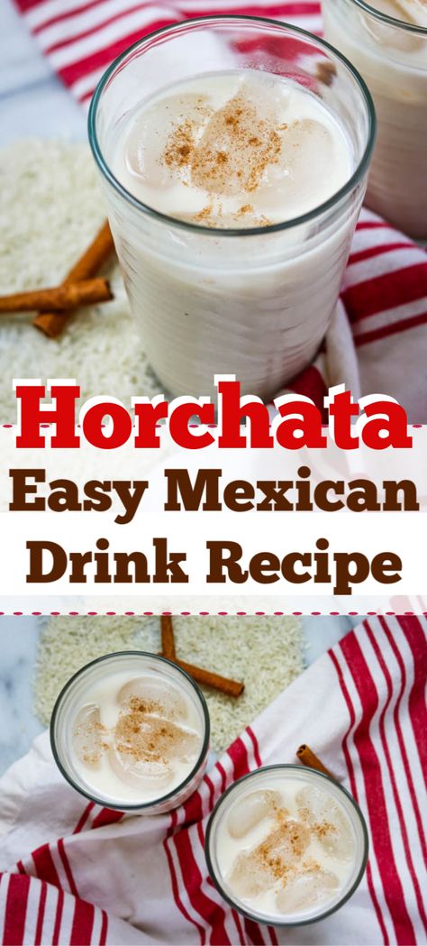 Authentic Horchata, Horchata Recipe Mexican, Easy Horchata, Easy Horchata Recipe, How To Make Horchata, Horchata Drink, Mexican Drink Recipes, Mexican Horchata, Homemade Horchata