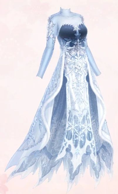 Frost Phantom | Love Nikki-Dress UP Queen! Wiki | Fandom Ice Clothes, Frozen Crown, Extra Dresses, Snowflake Dress, Queen Outfits, Love Nikki, Fairy Outfit, Ice Dresses, Blue Long Sleeve Dress