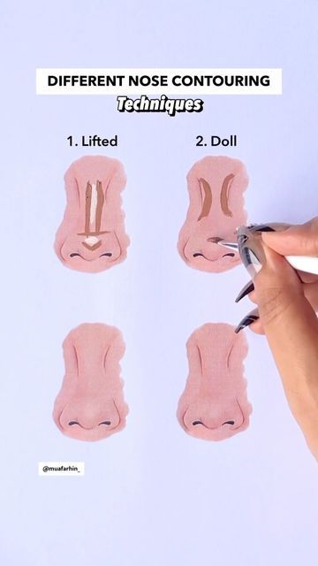 Small Nose Makeup, Contouring Techniques, Contour Tutorial, Wide Nose, Nose Makeup, Small Nose, Nose Contouring, Natural Makeup Tutorial, October 5