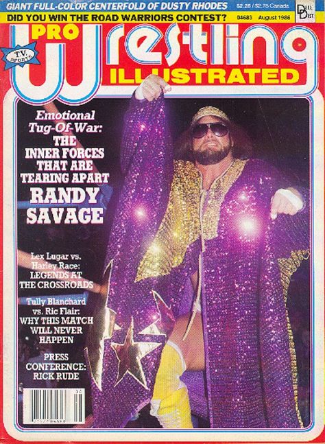 August 1986 Harley Race, Lex Luger, Dusty Rhodes, The Road Warriors, Randy Savage, Macho Man Randy Savage, Ric Flair, Wrestling Superstars, Macho Man