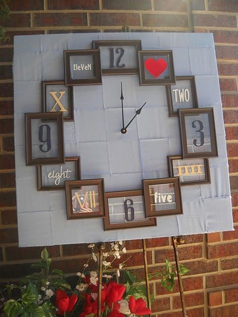 10 Creative Uses For Old Picture Frames Upcycled Picture Frames, Picture Frame Clock, Diy Wall Clock, Old Picture Frames, Old Frames, Diy Picture, Diy Clock, Trash To Treasure, Frame Crafts