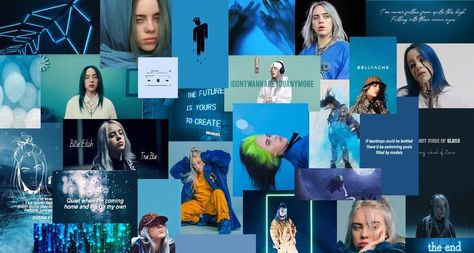 Billie Eilish Blue Aesthetic, Billie Eilish Wallpaper For Laptop, Bille Elish, Billie Eilish Blue, Wallpaper For Laptop, Billie Eilish Wallpaper, Blue Aesthetic Wallpaper, Olivia + Core + Aesthetic, Dainty Tattoos