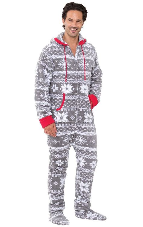 Fun Adult Onesie Men - Footed Pajamas for Men, Warm Fleece Funny Pajamas Men, Onesie Men, Hoodie Footie, Onesie Pajama, Pajamas For Men, Adult Onesie Pajamas, Personalized Pajamas, Christmas Onesie, Plus Size Pajamas