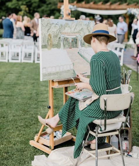 Live Wedding Painter, Wedding Painter, Wildflower Wedding Theme, Live Wedding Painting, Painting Station, Marrying Young, Custom Portrait Illustration, Victoria Wedding, Wedding Painting