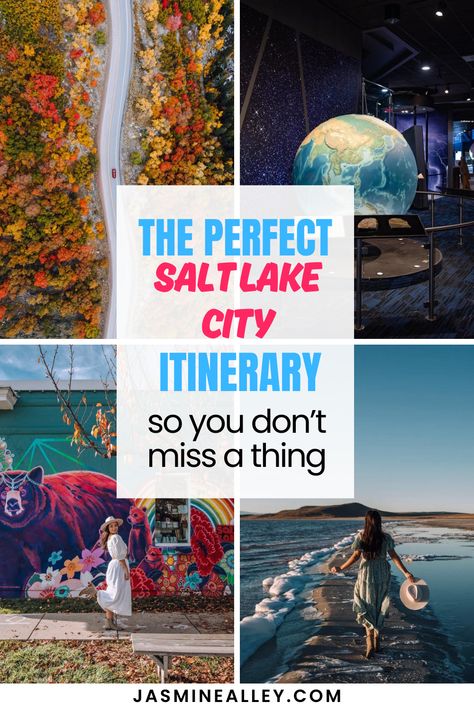 Looking for a fun and unique destination in the US? Check out my ultimate Salt Lake City itinerary, where I share the best things to do in this amazing city! Whether you love nature, culture, history, or food, you'll find something for you in Salt Lake City. Plus, you'll get to see some of the most Instagrammable places in Salt Lake City, like the stunning Utah State Capitol Building, the iconic Temple Square, and more. Don't miss this Salt Lake City guide for your next trip! Salt Lake City Summer, Fun Things To Do In Salt Lake City, Salt Lake City Utah Things To Do In Fall, Salt Lake City Utah Summer, Things To Do In Salt Lake City, Salt Lake City Utah Things To Do In, Utah Honeymoon, Salt Lake City Utah Downtown, Salt Lake City With Kids