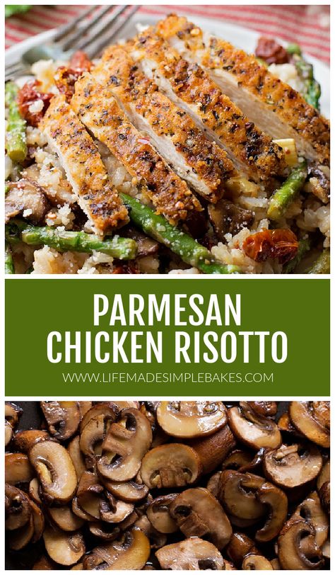 Chicken Veggie Risotto, Chicken Rosoto Recipes, Chicken And Risotto Recipes, Fancy Risotto, Mediterain Diet, Risotto Dinner, Ham Fried Rice, Life Made Simple, Chicken Risotto