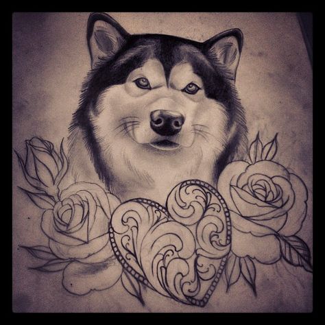 Alaskan Malamute Tattoos Ideas Malamute Tattoo, Tattoo Soul, Corgi Tattoo, Watercolour Tattoos, Cute Simple Tattoos, Free Phone Wallpaper, Alaskan Malamute, Ink Ideas, Tattoos Ideas