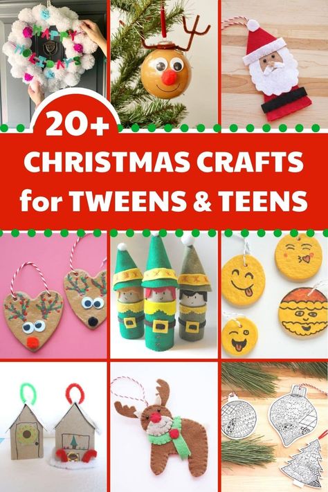 Christmas Crafts For 8 Yr Girl, Holiday Crafts For 3rd Graders, Teenage Christmas Crafts, Diy Ornaments For Teens, Christmas Craft Teens, Christmas Craft For Older Kids, Christmas Crafts Middle School, Teen Christmas Crafts, Christmas Crafts For Teenagers