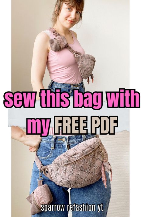 FREE PDF for fanny/ crossbody bag with tutorial Waist Bag Sewing Pattern, Unique Bag Sewing Patterns, Hip Pack Pattern, Diy Belt Bag Pattern Free, Hip Bag Sewing Pattern, Free Bag Sewing Pattern Pdf, Bum Bag Sewing Pattern, Hip Bag Pattern Free Sewing, Sewing Fanny Pack