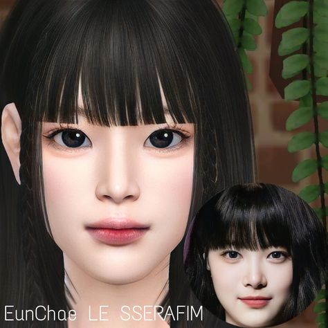 Sims EunChae LE SSERAFIM Sims 4 Cc Le Sserafim, Sims 4 Le Sserafim, Sims 4 Kpop Idol Mod, Douyin Sims 4 Cc, Red Velet, Sims 4 Tsr, Girls Eyes, The Sims 4 Packs, Sims House Design