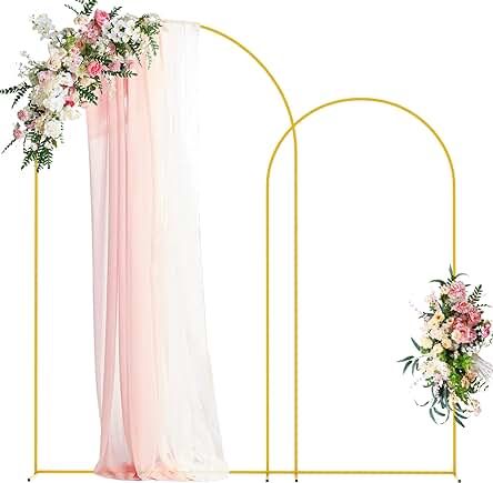 Amazon.com : wedding arch ideas Metal Arch Backdrop, Arch Backdrop Stand, Metal Wedding Arch, Elegant Doors, Gold Backdrop, Arch Backdrop, Arch Decoration, Wedding Arch Flowers, Metal Arch