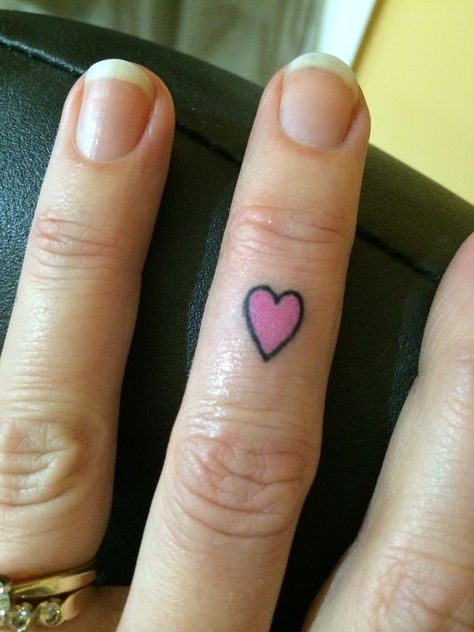 This is the tattoo I got in honor of my Holly Ann. She has one just like it. I will kiss it each day and remind myself that life is short. Heart Tattoo On Finger, Toe Tattoos, First Tattoo, Finger Tattoos, Heart Tattoo, Life Is Short, Each Day, Pink Heart, I Tattoo