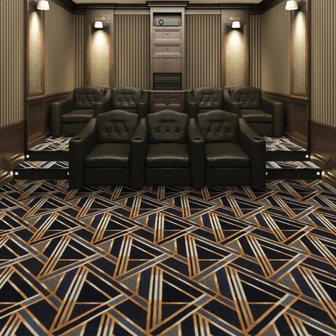 Moderne Carpet - Joy Carpets Modern Theater Room, Home Theater Carpet, Cinema Room Decor, Theatre Room Ideas, Basement Home, Home Theater Room Design, Theater Room Design, Home Theater Furniture, Movie Room Decor