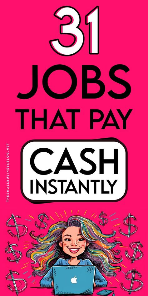 Immediate earning potential with jobs that pay same day cash featuring easy online income opportunities. Find Jobs Online, Budget Inspiration, Quick Money Online, Get Money Online, Hustle Money, Work From Home Careers, Home Based Jobs, Extra Income Online, Cash Budget