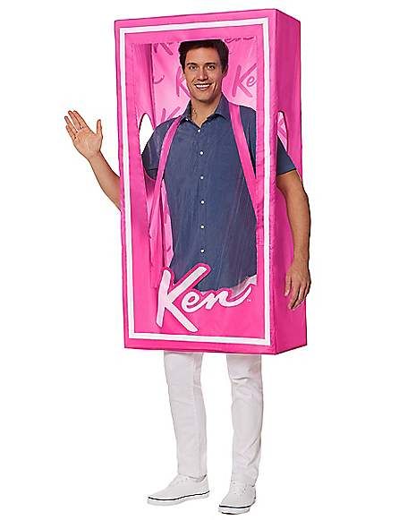 Adult Ken Box Costume - Barbie - Spirithalloween.com Barbie And Ken Costume, Halloween Barbie, Spirit Costume, Barbie Halloween Costume, Box Costumes, Barbie Halloween, Cowboy Costume, Play Barbie, Pink Costume