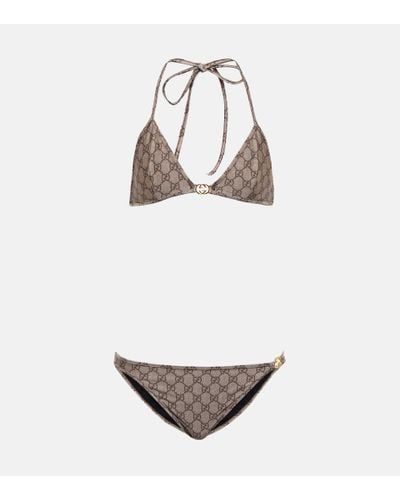 Gucci Bikinis and bathing suits for Women | Online Sale up to 26% off | Lyst Pub Photoshoot, Designer Bathing Suits, Collection Moodboard, Halter Neck Swimsuit, Halterneck Top, Swimsuits Outfits, Gucci Outfits, Louis Vuitton Gucci, Swimming Outfit