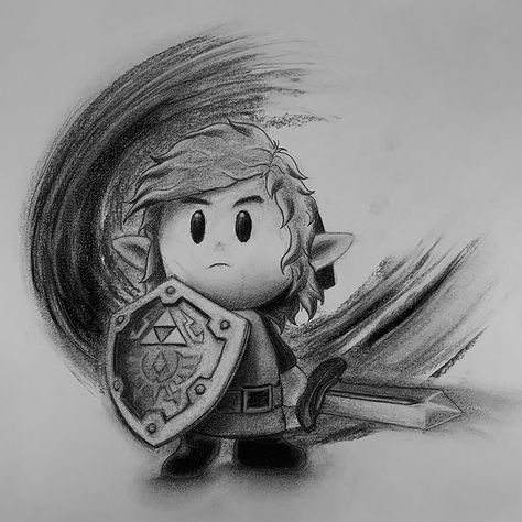 Mastersword Zelda, Zelda Tattoo, Link Art, Link Zelda, Zelda Art, Charcoal Drawing, Pencil Art, Legend Of Zelda, Swords