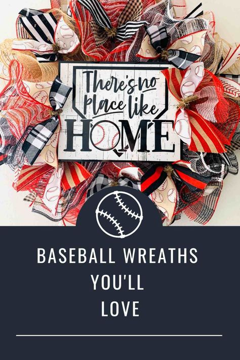 Diy Baseball Wreath, Baseball Wreaths For Front Door Diy, Baseball Wreaths For Front Door, Baseball Wreath, Baseball Wreaths, Baseball Crafts, Oakland A’s, Phillies Baseball, Diy Burlap