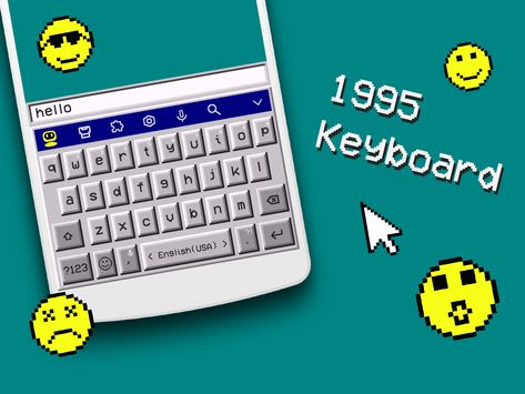 Retro Style Keyboard by Yahya Khan Retro Keyboard Wallpaper, Yahya Khan, Retro Keyboard, Phone Template, Windows 95, Retro Phone, Old Windows, Design Competitions, Character Creation