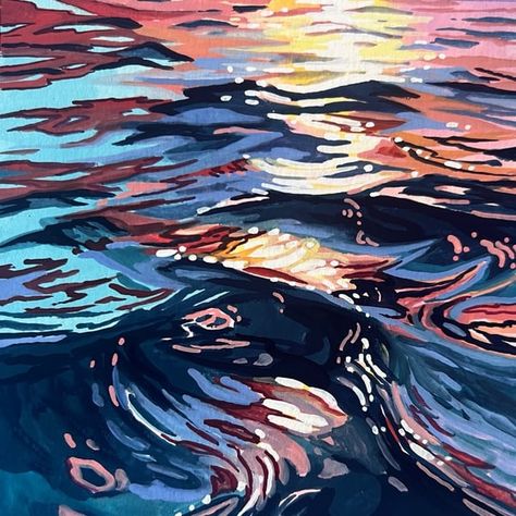 Abstract Impressionist Paintings, Artstyle Ideas, Paint Crafts, Gouache Color, Water Surface, Knife Art, Drawing Stuff, Daily Painting, Impressionist Paintings