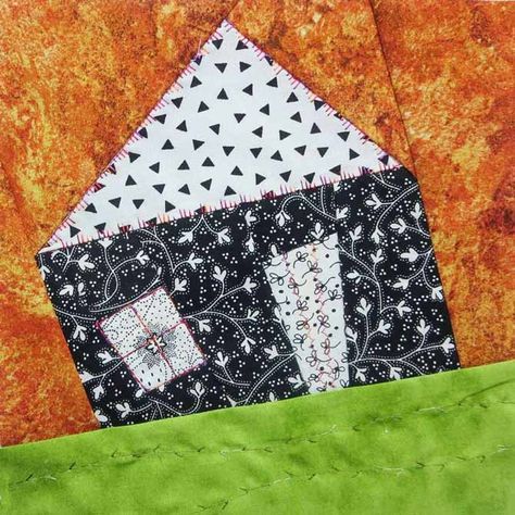 House Quilt Block, House Quilt Patterns, Quilt Tips, Quilted Placemats, Improv Quilting, Decorative Stitches, Place Mats Quilted, Quilt As You Go, Pretty Quilt