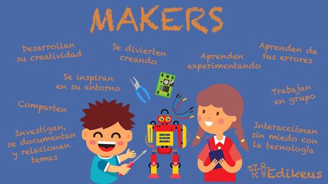 ¿Cómo son las y los Makers?  Movimiento y cultura Maker • Edikeus Steam, Family Guy, Fictional Characters