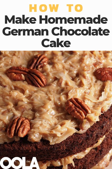 Buttermilk German Chocolate Cake, German Chocolate Layer Cake, German Chocolate Cake Recipe Homemade, Authentic German Chocolate Cake Recipe, Home Made German Chocolate Cake Recipe, German Choc Cake Recipe, Homemade German Chocolate Frosting, Moist German Chocolate Cake From Scratch, German Cakes Traditional