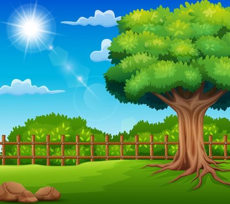 Nature scene of the garden with sunlight... | Premium Vector #Freepik #vector #background #tree #flower #green 3d Cartoon Background, Forest Cartoon, Photoshop Backgrounds Backdrops, Vector Nature, Cartoon Trees, Nature Background Images, Kids Background, Landscape Background, Best Background Images