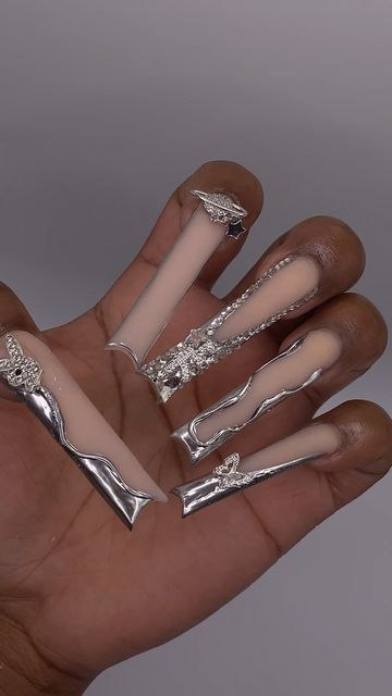 Finger Nail Surgeon on Instagram: "Using @millanailtrapsupply “Prettiest nude” Acrylic 💗 Charms: @millanailtrapsupply 3XL No C Curve Half Cover Square Tips: @millanailtrapsupply #nailtutorials #Houstonnailtech #richmondnailtech #katynails #Aliefhair #houstonhair #houstonfrontal #Houstonlashes #Katylashes #Richmondlashes #Katybraids #Katyfrontal #Nails #Longnails #katynails #houstonnails #richmondnails #Houstonbraids #Houstonstrippers #houstonbraiders #Nails #money #dearra #explorepage #3dnailart #nailart #houstonfood #pinknails #valentines" Curve Acrylic Nails, Nails Money, Spring Acrylic Nails, Acrylic Charms, 3d Nail Art, Nail Tutorials, Nude Nails, Black Nails, Nail Tech