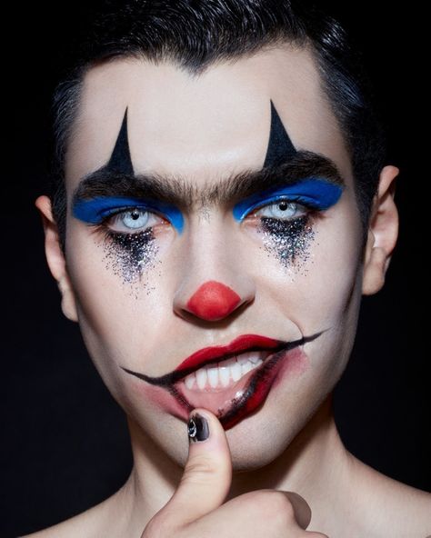 Clown Makeup For Men, Guys Halloween Makeup, Halloween Clown Makeup, Halloween Gala, Mens Halloween Makeup, Creepy Clown Makeup, Circus Makeup, Clown Halloween Costumes, Face Your Fears