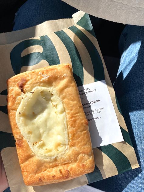 #starbucks #cheesedanish Cheese Danish Aesthetic, Starbucks Danish, Starbucks Food Breakfast, Starbucks Snacks, Starbucks Foods, Starbucks Pastries, Starbucks Cheese Danish, Starbucks Lunch, Starbucks Food