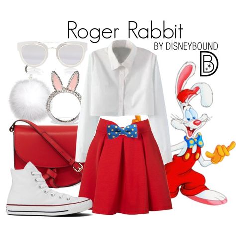 A fashion look from January 2017 by leslieakay featuring WithChic, Converse, KC Jagger, Kate Spade, Christian Dior, Oscar de la Renta, disney, disneybound and d... Disney Cosplay Ideas, Disney Bound Outfits Casual, Disney Dapper Day, Disney Themed Outfits, Cute Disney Outfits, Disney Inspired Fashion, Disneyland Outfits, Roger Rabbit, Character Inspired Outfits