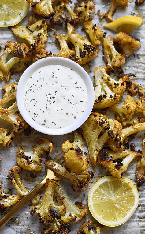 Lemon Pepper Roasted Cauliflower - My Pretty Brown Eats Shredded Brussels Sprouts Recipe, Vegetable Side Dish Recipes, Diet Vegetables, Fennel And Orange Salad, Vegetable Side Dishes Healthy, Roasted Root Veggies, Crispy Cauliflower, Sweet Potato Recipes Baked, Twice Baked Sweet Potatoes