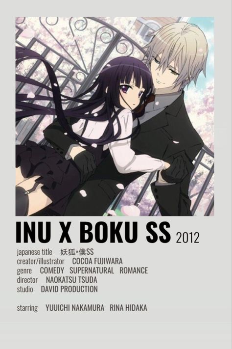 Anime Minimalist Poster Romance, Romance Anime List, All Out Anime, Inu X Boku Ss, Best Romance Anime, Romance Anime, Japanese Animated Movies, Anime Suggestions, Anime List