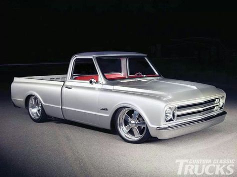 Silver back 1969 Chevy C10, Classic Trucks Magazine, 67 72 Chevy Truck, 72 Chevy Truck, Lowered Trucks, C10 Chevy Truck, C10 Trucks, Old Pickup, Chevy C10