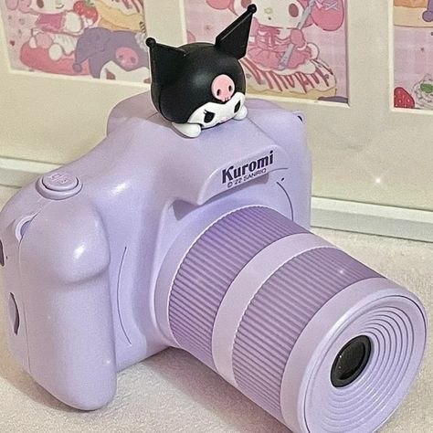 Kuromi Stanley, Kromium Hello Kitty, Kuromi Ropa, Kuromi Camera, Sanrio Camera, Kuromi Items, Kuromi Stuff, Kuromi Room, ليلو وستيتش