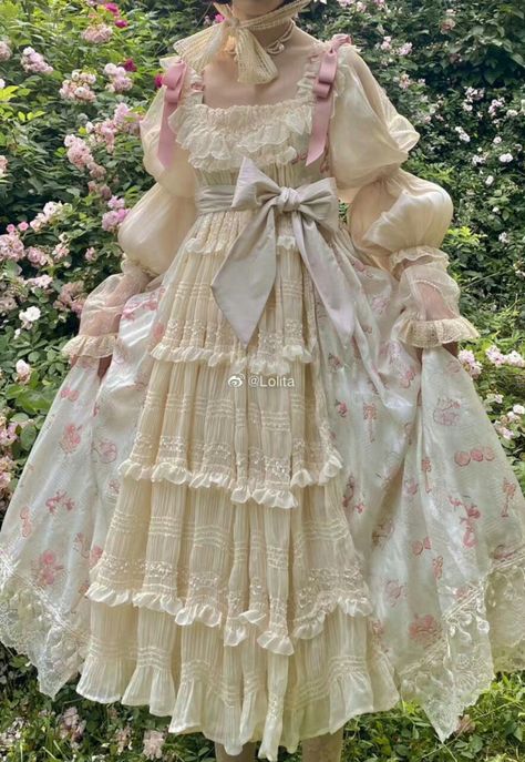 Vestidos Cottagecore, Tea Party Dress, Old Fashion Dresses, Fantasy Dresses, Lolita Dress, Jumper Dress, Lolita Fashion, Princess Dress, Fancy Dresses